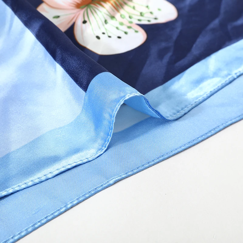 

[FEILEDIS]2019 luxury brand Women Silk scarf Beach Shawl and Echarpe Luxurious Wrap Designer scarves female beach stole AS1208