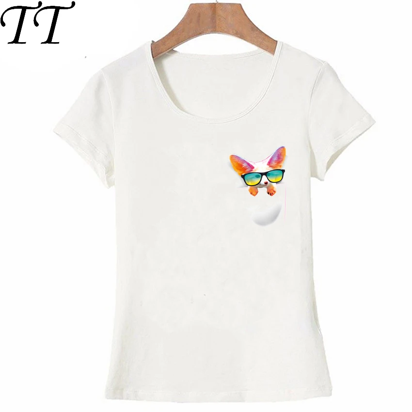 Карман Foxy Breeze футболка летние модные женские туфли просто фенек принт