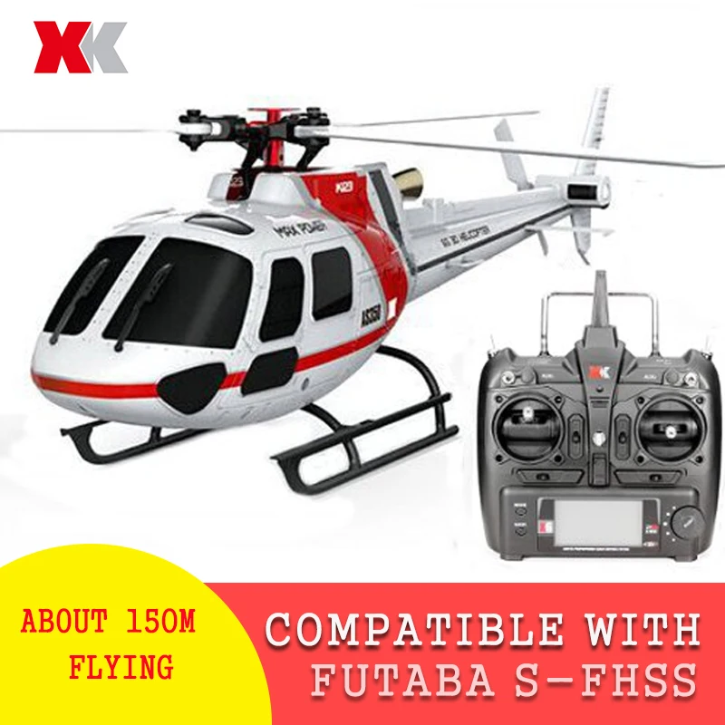 Оригинальный XK K123 6CH бесщеточный AS350 масштаб 3D6G системы вертолет RTF