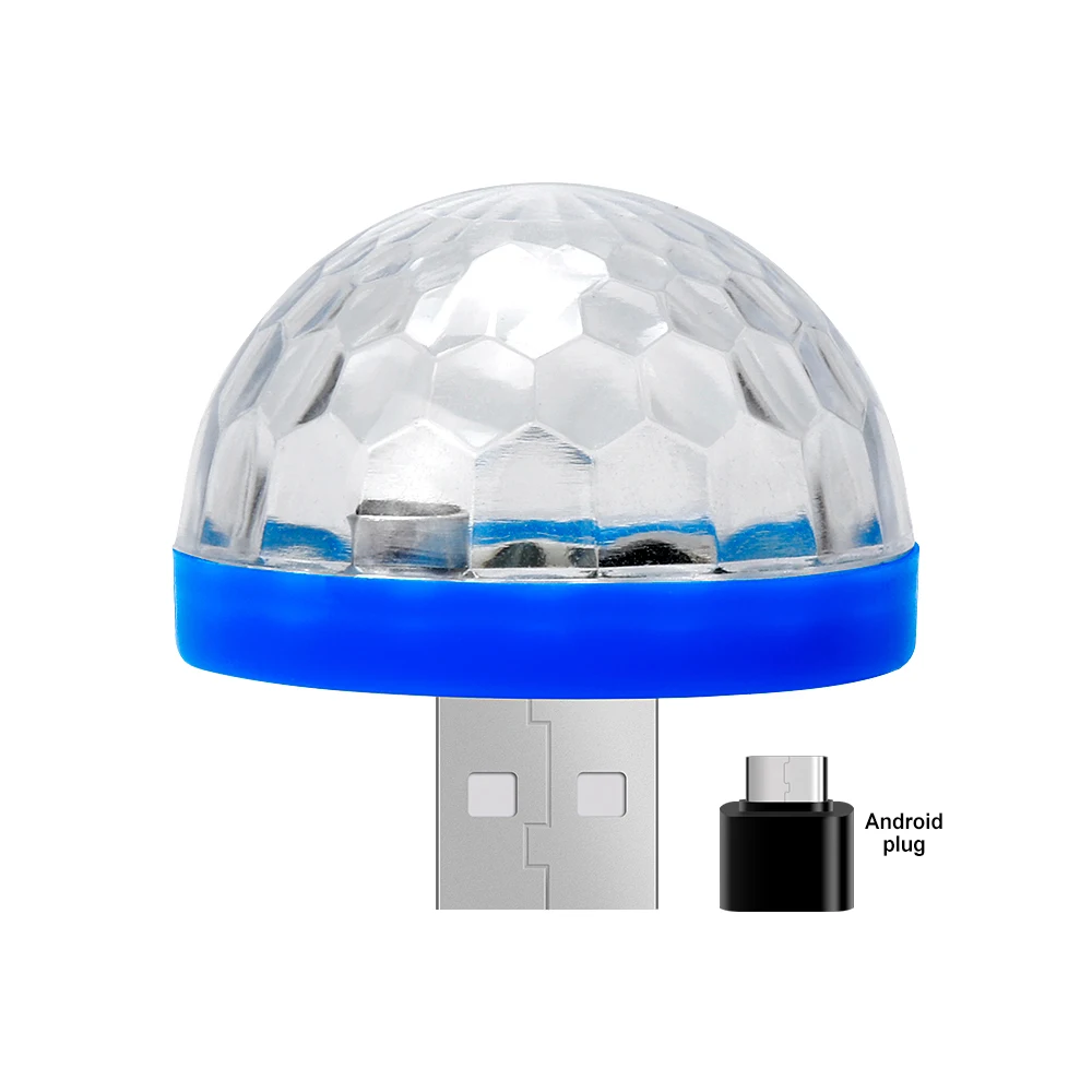 СВЕТОДИОДНЫЙ Автомобильный USB атмосферный свет DJ RGB мини красочная музыкальная