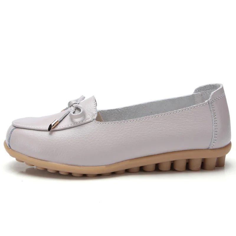 Real Leather Women Shoes Moccasins Mother Loafers Soft Leisure Slip On Ballet Flats Female Driving Woman WSH3208 | Обувь