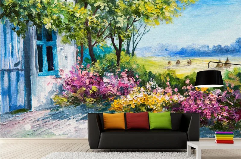 3D фотообои европейская настенная бумага Италия город фантастические Настенные