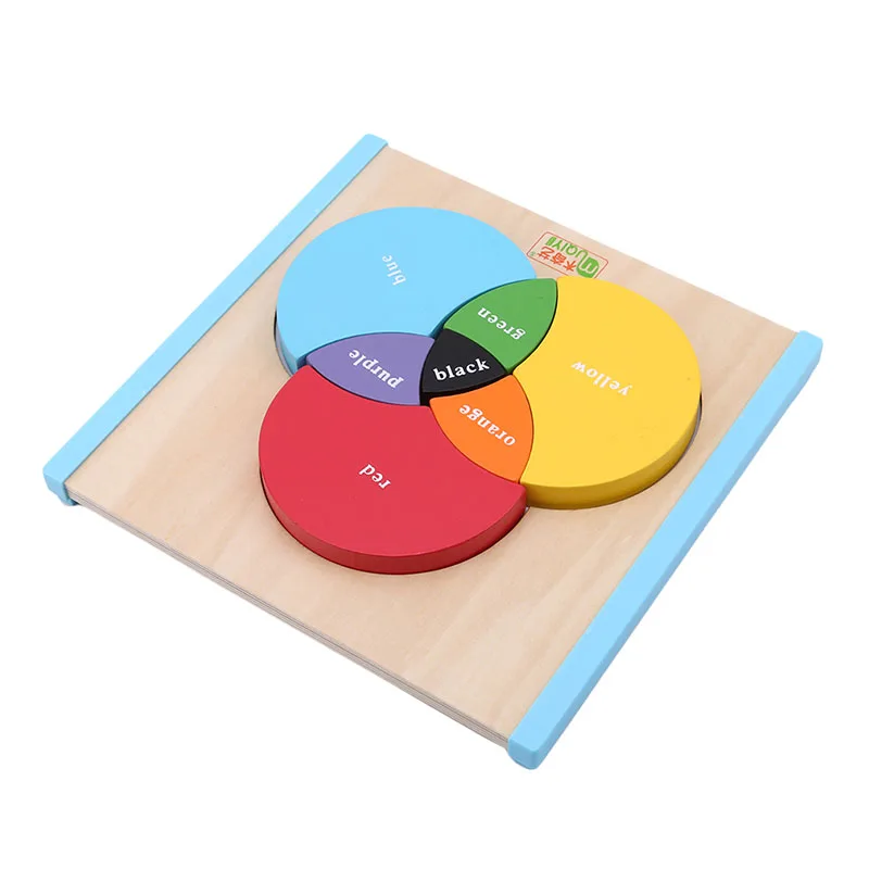 

Новое поступление, трехцветные Деревянные игрушки Монтессори, развивающая доска для детей, обучающие игрушки для малышей