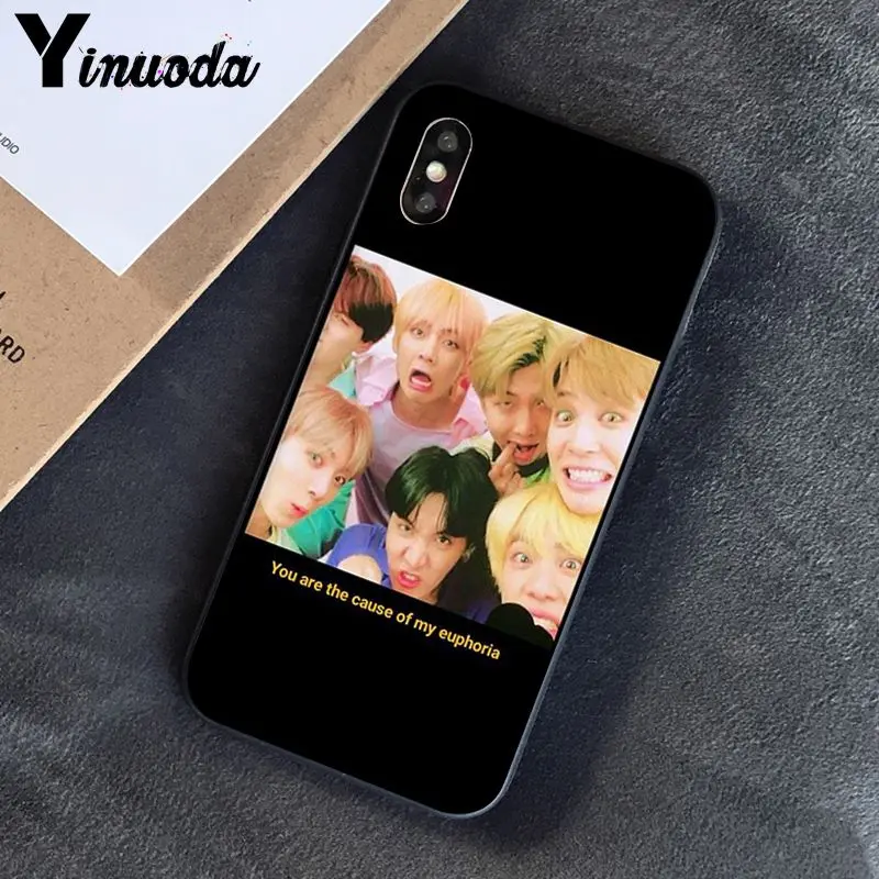 Yinuoda KPOP Euphoria Jungkook клиент высокое качество чехол для телефона для iPhone 8 7 6 6S 6Plus X XS MAX 5 5S SE XR 10 чехол s - Цвет: A6