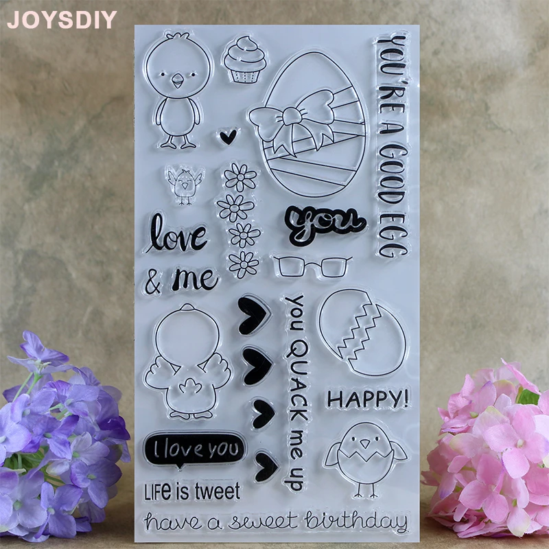 YOU ARE A GOOD EGG LOVE ME Scrapbook DIY photo cards account rubber stamp clear transparent Handmade card | Канцтовары для офиса и