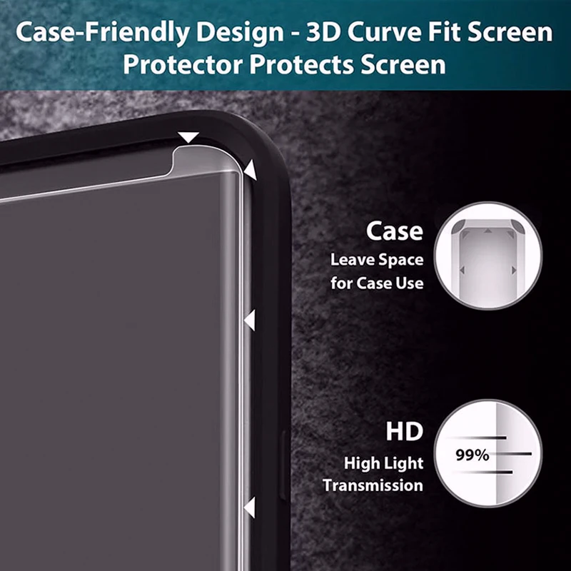 Sinzean 100 шт 3D изогнутые Накладка для Samsung Galaxy S8/S8 плюс закаленное Стекло Экран протектор(полный клей доступны