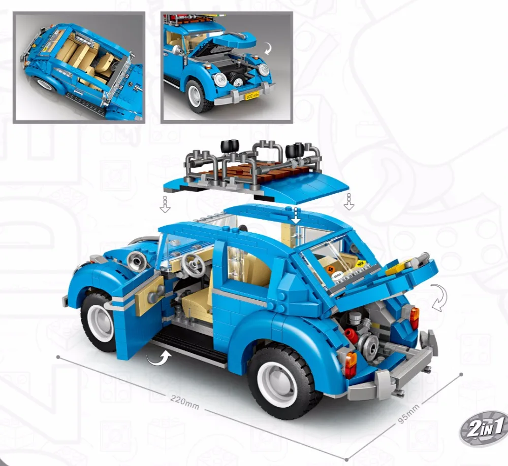 Лоз мини-блоки техника мини-город модель автомобиля Строительные кирпичи