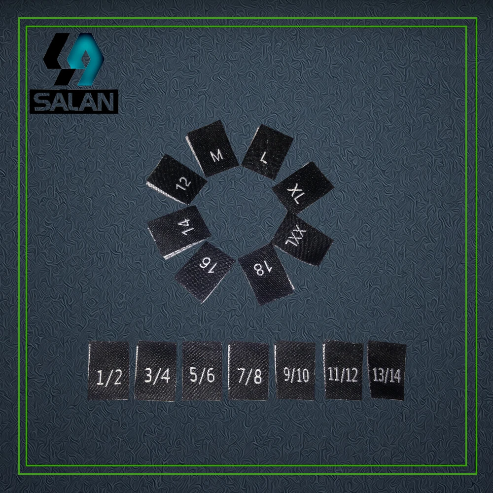 Оптовая продажа тканевые ярлыки большого размера с суперзвуковой огранкой для