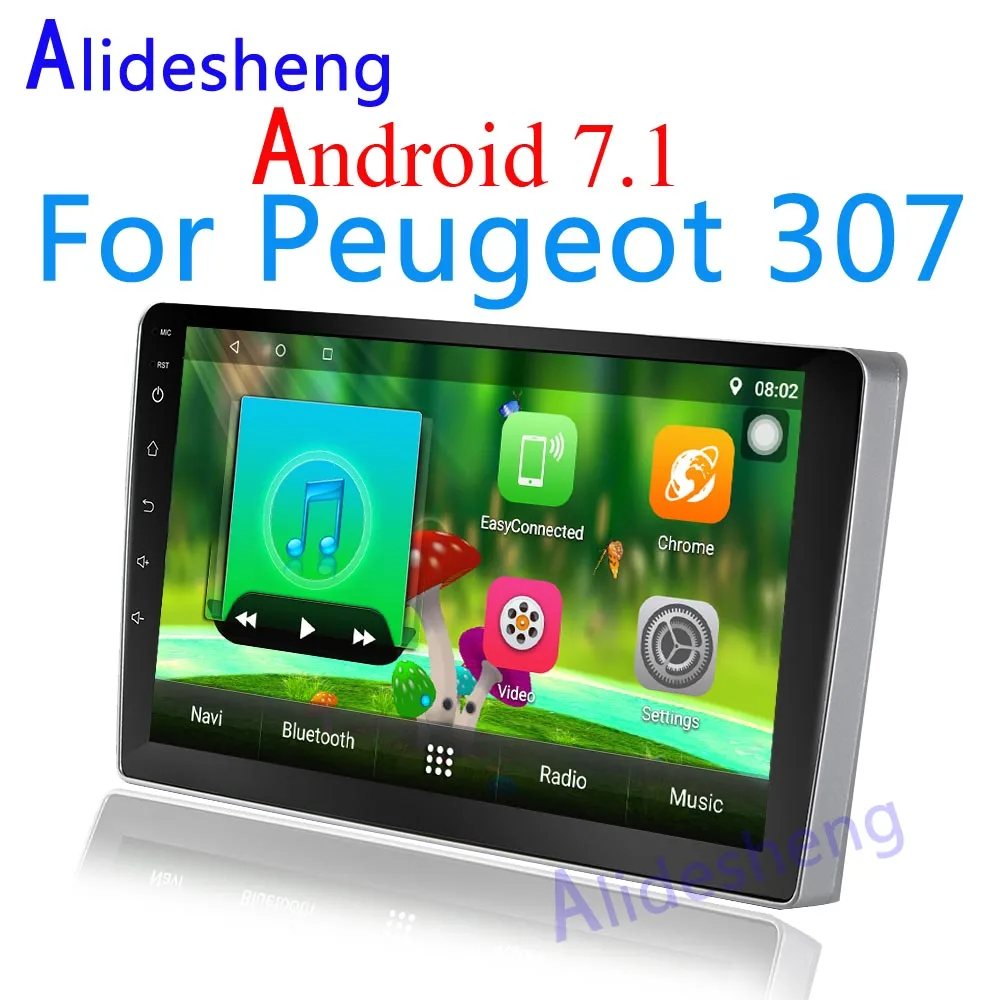 Android 7 1 стерео Автомагнитола аудио плеер для peugeot 307 2010 2002 gps навигация Мультимедиа