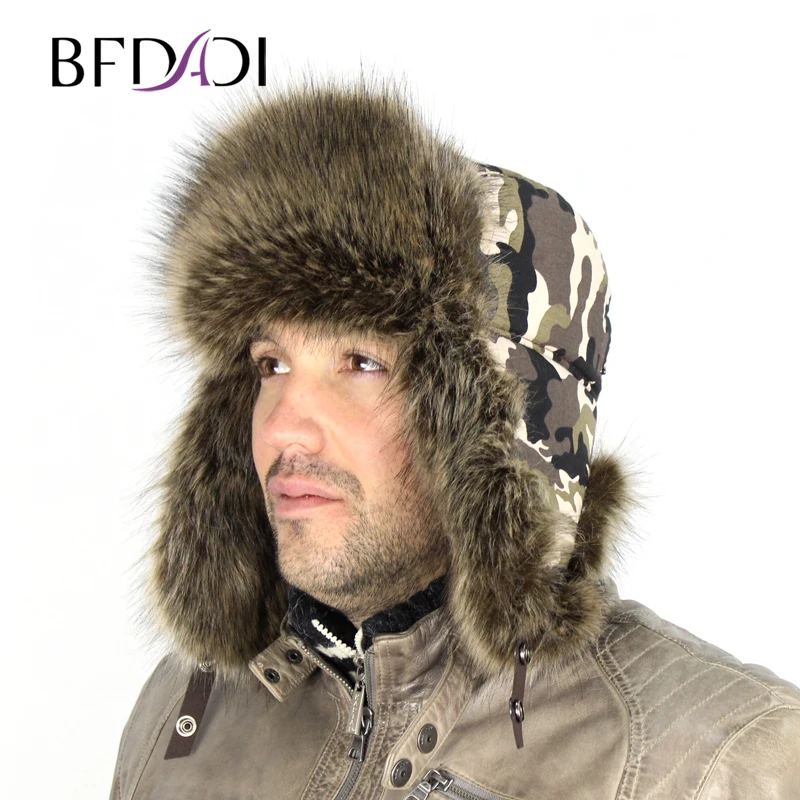 Мужские шапки-авиаторы BFDADI теплые уличные спортивные шапки-ушанки + маски для