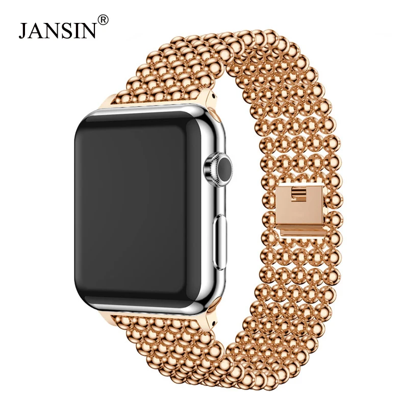 Браслет из нержавеющей стали ремешок для apple watch 40 мм/44 мм/42 мм/38 мм ремешок iWatch серии 5 4 3 2 1 металлический ремешок для женщин