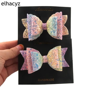 Аксессуары для волос с бантом карамельных цветов, заколки для волос, блестящие аксессуары для волос в стиле 