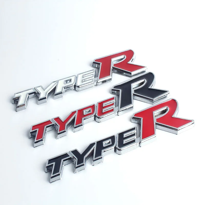 1X 3D Metal Alloy Type R TypeR Sticker For Honda City CR-V XR-V HR-V Accord FIT Jazz Stream Crider Greiz CIVIC Spirior Jade | Автомобили и