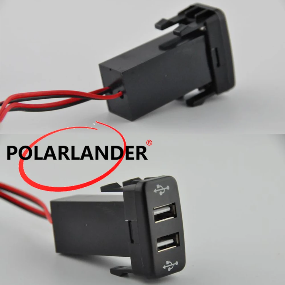 Горячий двойной USB телефон зарядное устройство розетка приборная панель телефон зарядное устройство интерфейс разъем автомобильное зарядное устройство использовать для NISSAN 12 В 2.1A