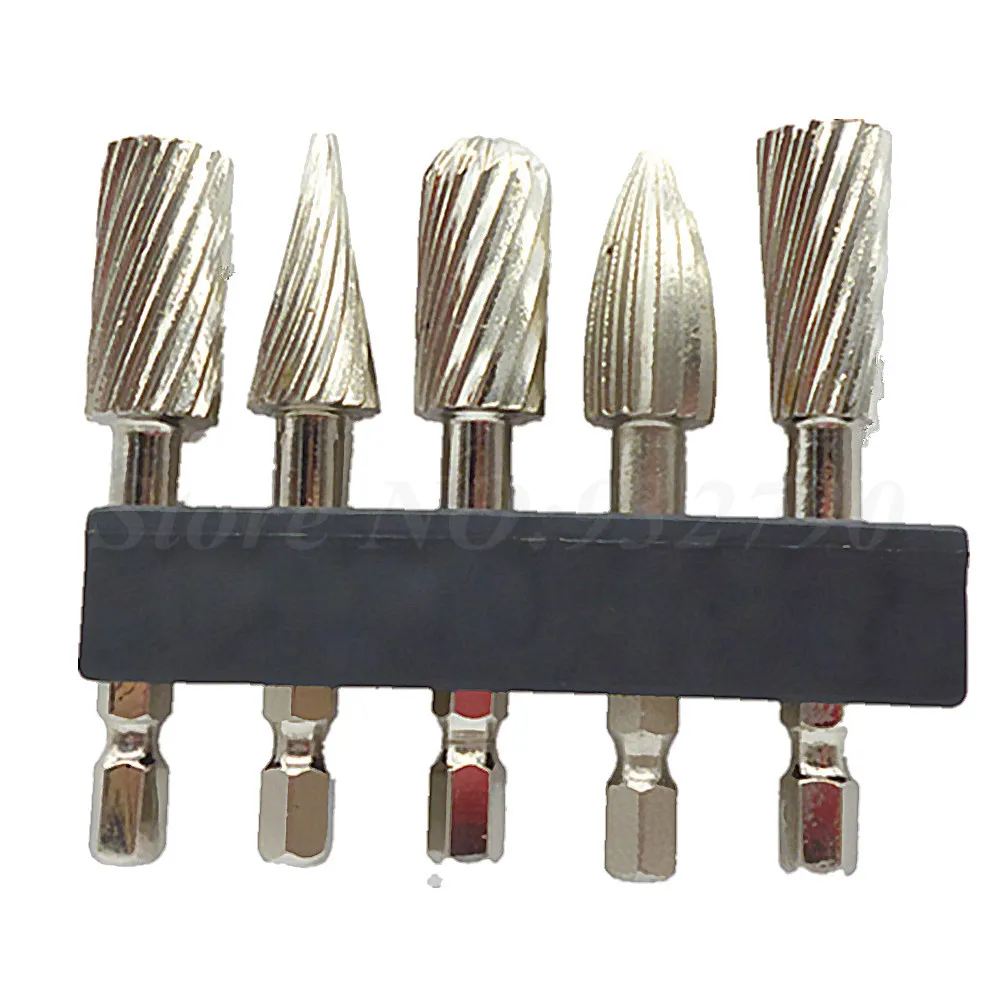 5 шт. Электрический Шлифовальные станки HSS Ротари Напильники Burr 1/4 &quotРотари Набор