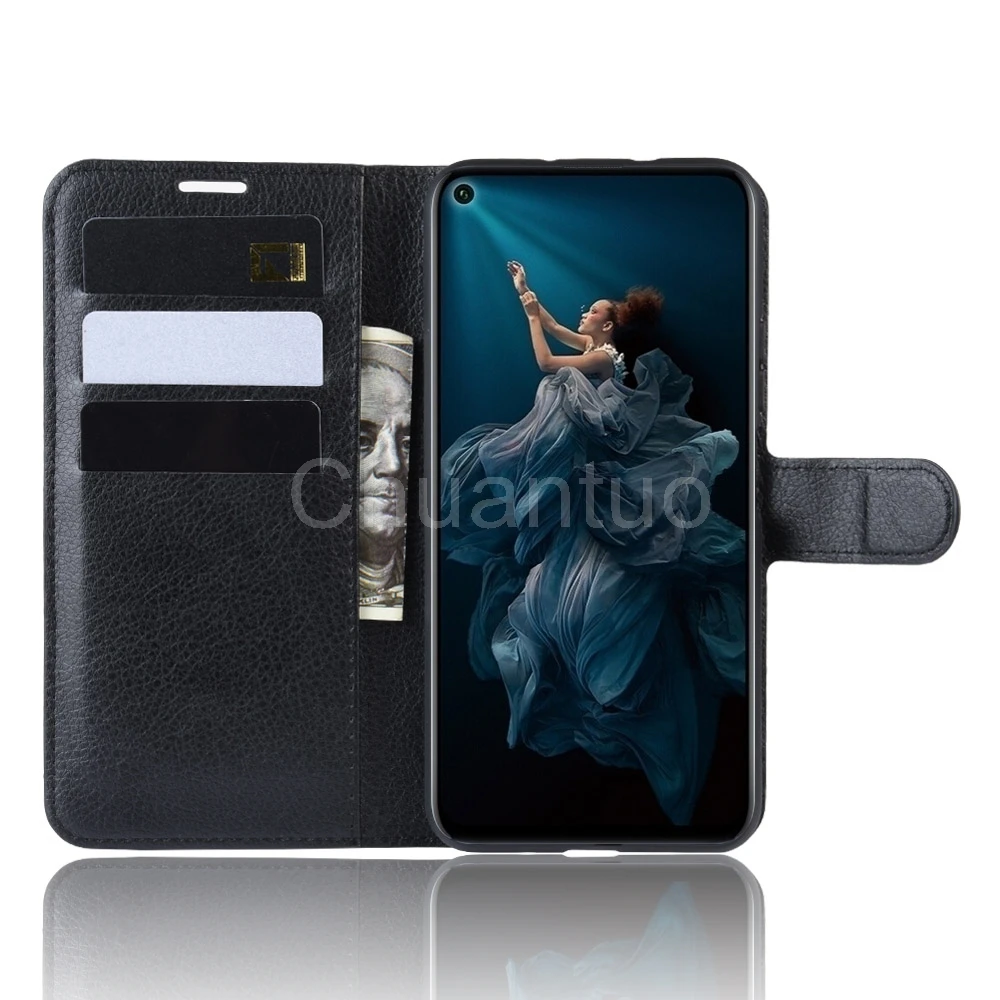 Чехол книжка из искусственной кожи для Huawei Honor 20 Pro флип кошелек чехлы телефонов с