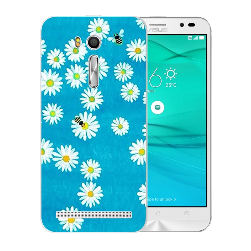 Чехол для телефона Asus Zenfone Go ZB552KL с розовым узором чехол 5 дюймов мягкий ТПУ