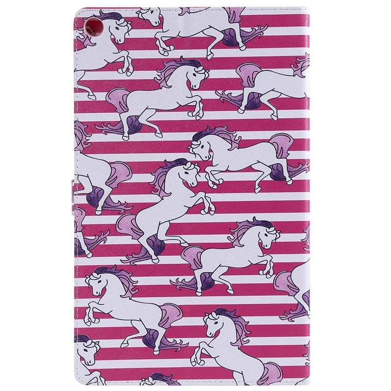 Luxury Horse Print Leather Magnetic Flip Wallet Tablet Case Cover Skin Shell Coque Funda For Amazon Kindle Fire HD 10 inch 2017 |
