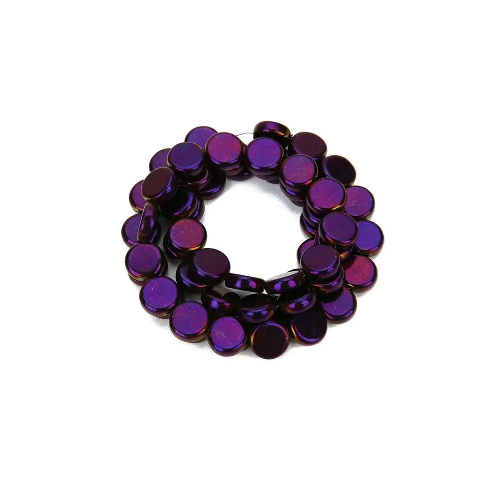 1 Natural Stone Hematite Loose Beads Sparkling 6/8mm Round shape Beads For DIY Jewelry Making Accessories Bracelet Necklace 15" - Цвет: 1
