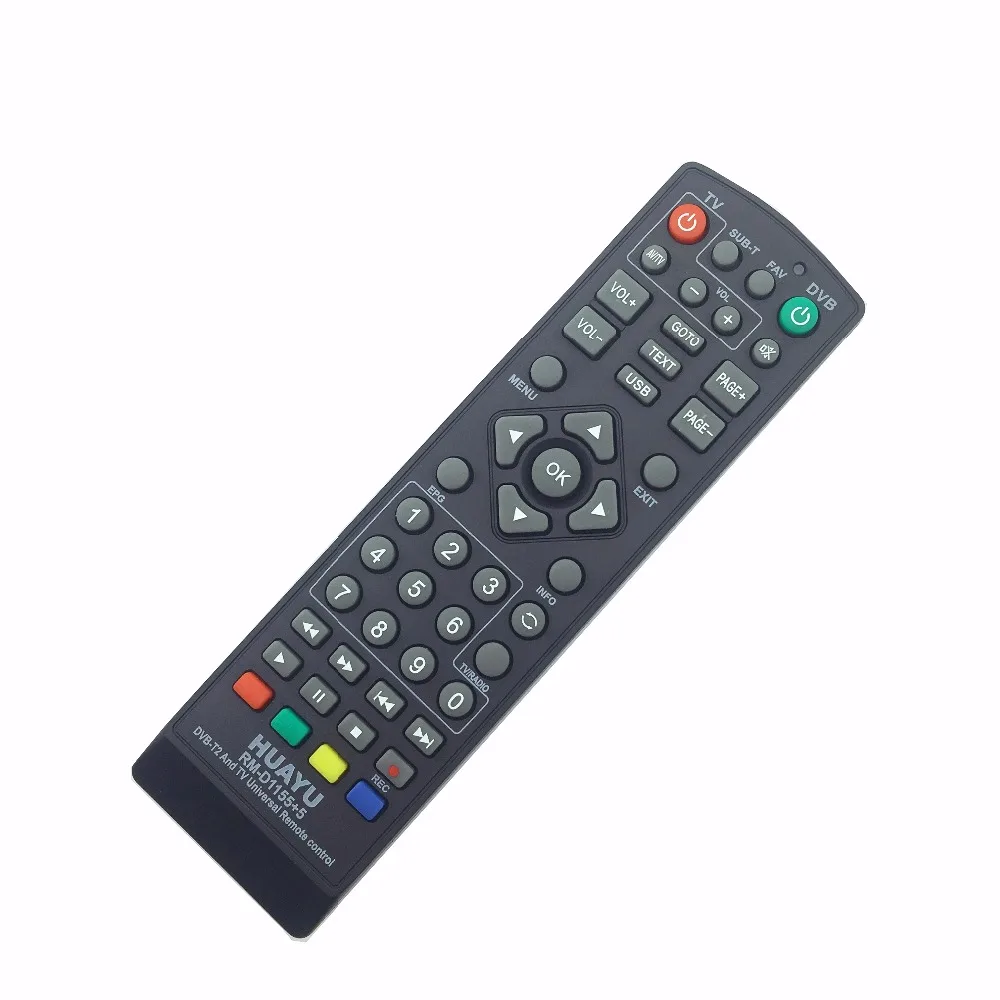 Универсальный ТВ пульт дистанционного управления DVB-T2 пульт дистанционного rm-d1155 спутниковый телевизионный ресивер