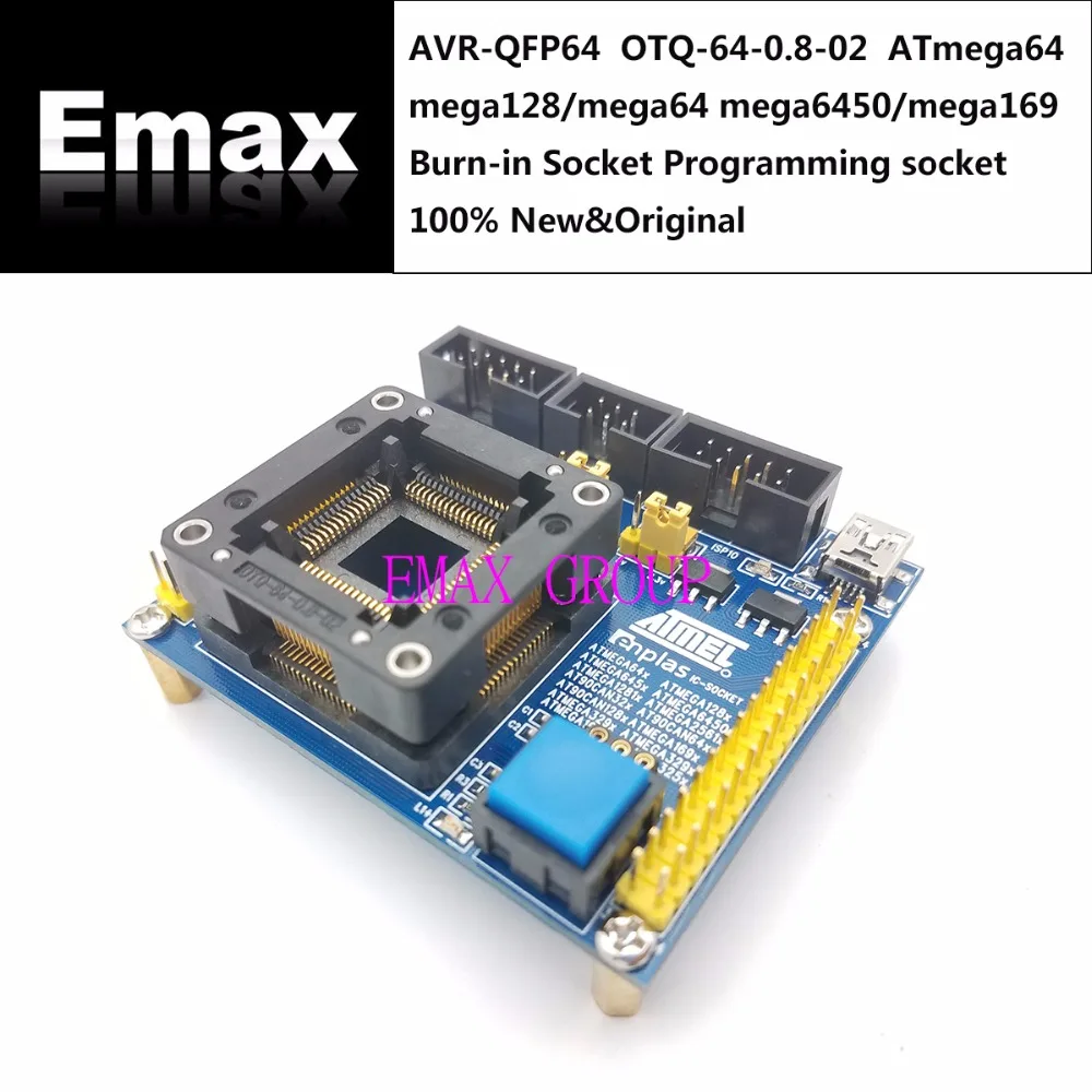 AVR QFP64 OTQ 64 0.8 02 ATmega64 mega128/mega64 mega6450/mega169 гореть в программирования сокет сиденье