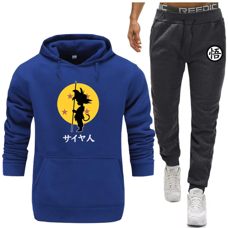 Dragon Ball Аниме модный принт 2019 осень зима Толстовка для мужчин толстовки кофты +