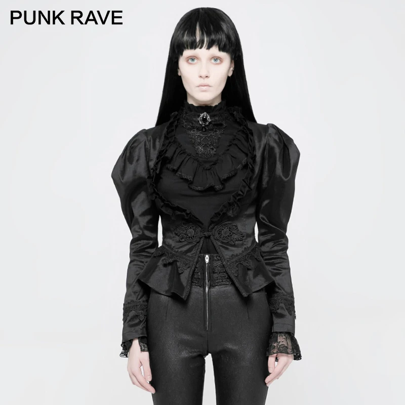 Женская короткая куртка с V-образным вырезом в готическом стиле | одежда