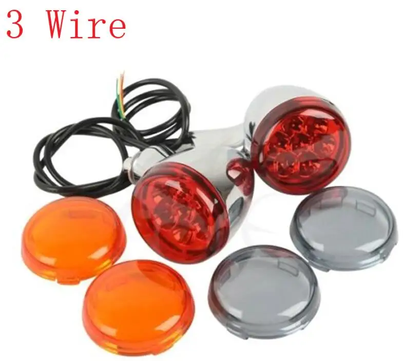 Мотоциклетная передняя светодиодный поворотник светильник 2/3/4 провода для Harley XL