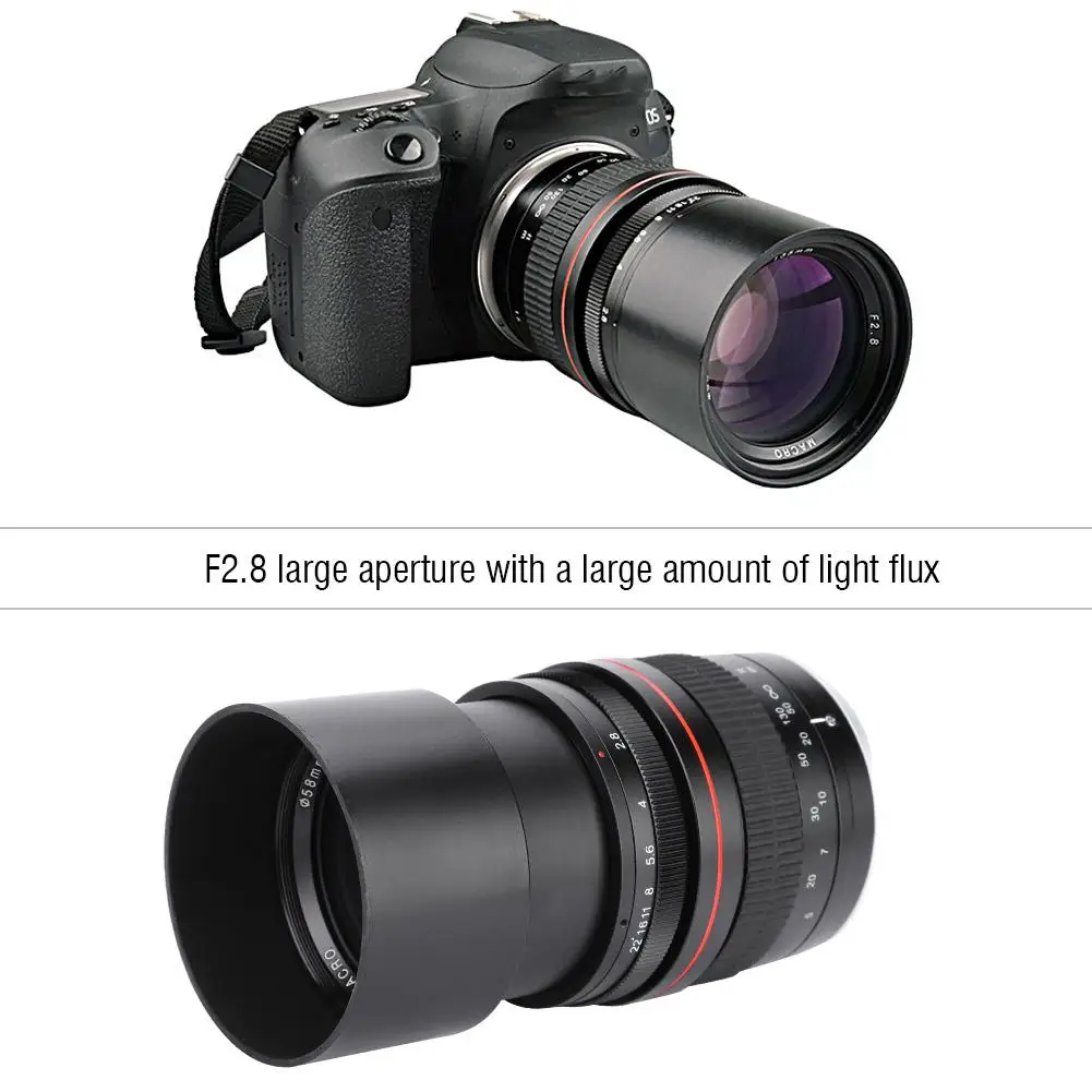 135 мм F2.8 DSLR Полнокадровый телеобъектив с большой апертурой ручной фиксированной фокусировкой крепление для камеры Canon EF, Nikon F