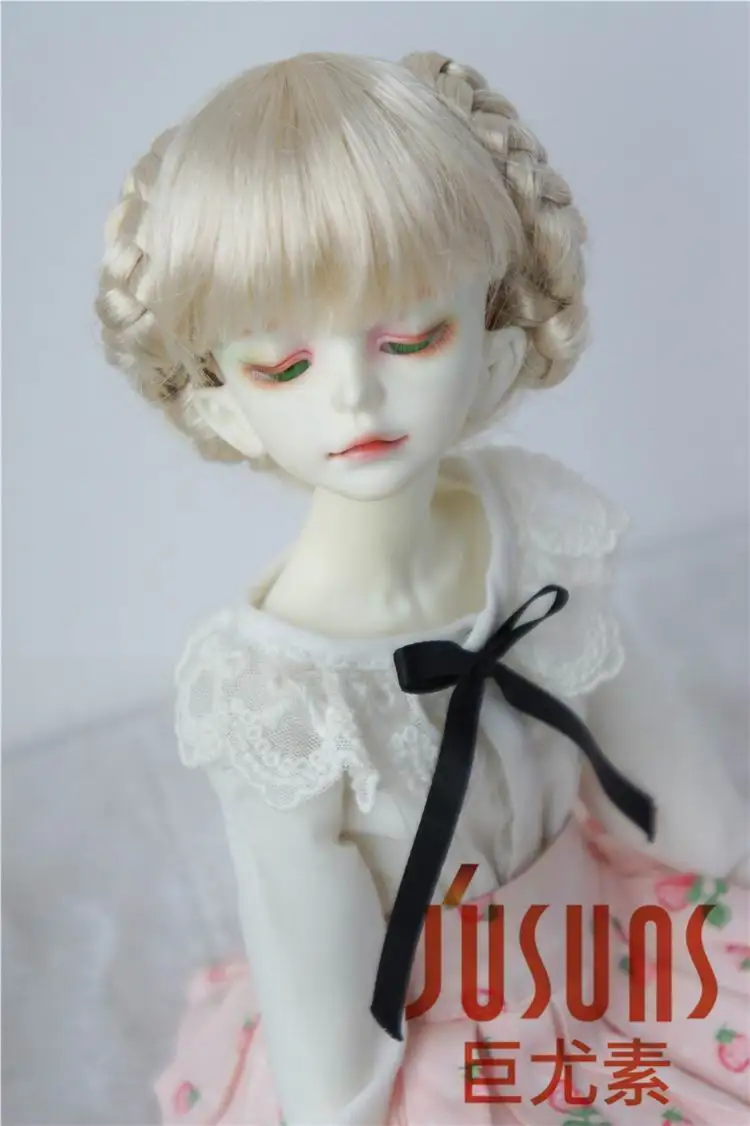 7-8inch Blond sm202 JD156 1/6 1/4 1/3 модные парики для шарнирных кукол балет милый Размер 6-7 дюймов 7-8 дюймов 8-9 дюймов BJD кукольный парик модные куклы парики - Цвет: 7-8inch Blond sm202