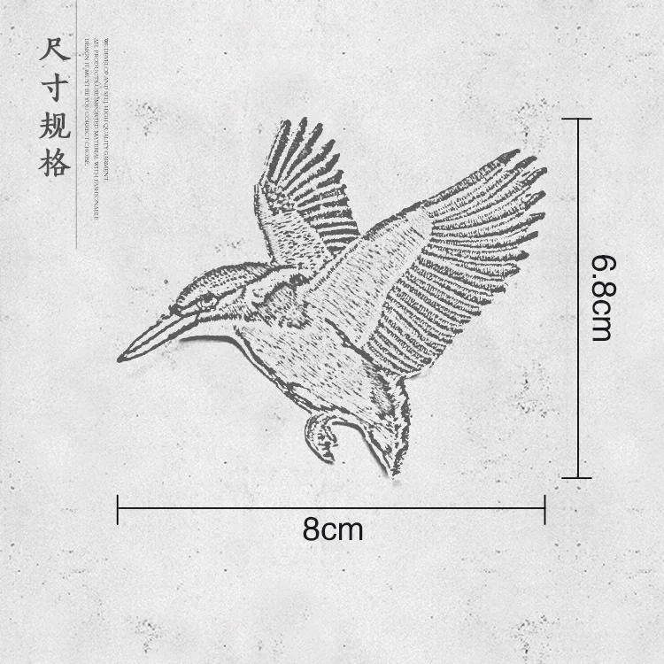 1 пара вышитых нашивок в виде птиц для одежды железная аппликация шитья наклейки