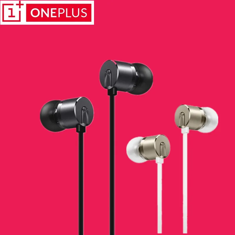 Оригинальные наушники вкладыши OnePlus 6 Bullets V2 гарнитура с дистанционным микрофоном