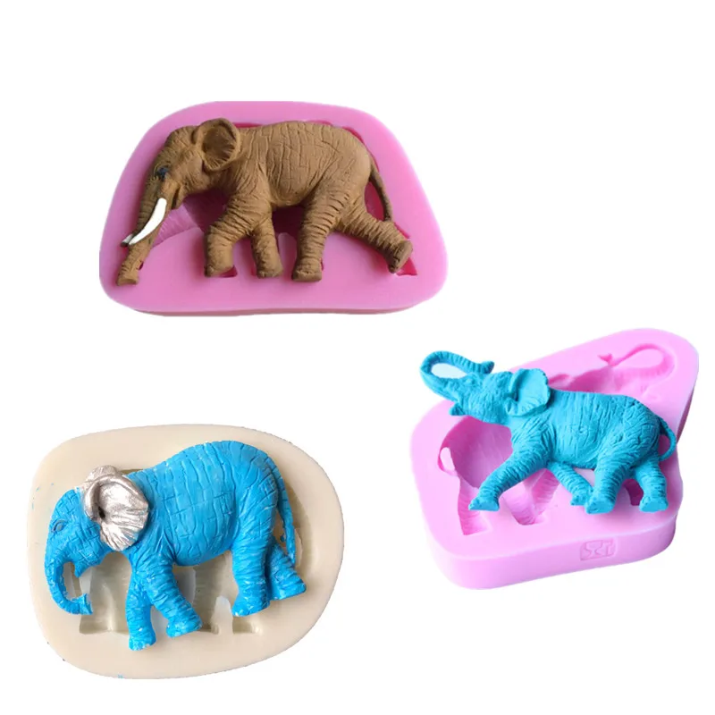 Силиконовая форма Aouke Elephant a сделай сам для помадки торта желе сухой пекарская