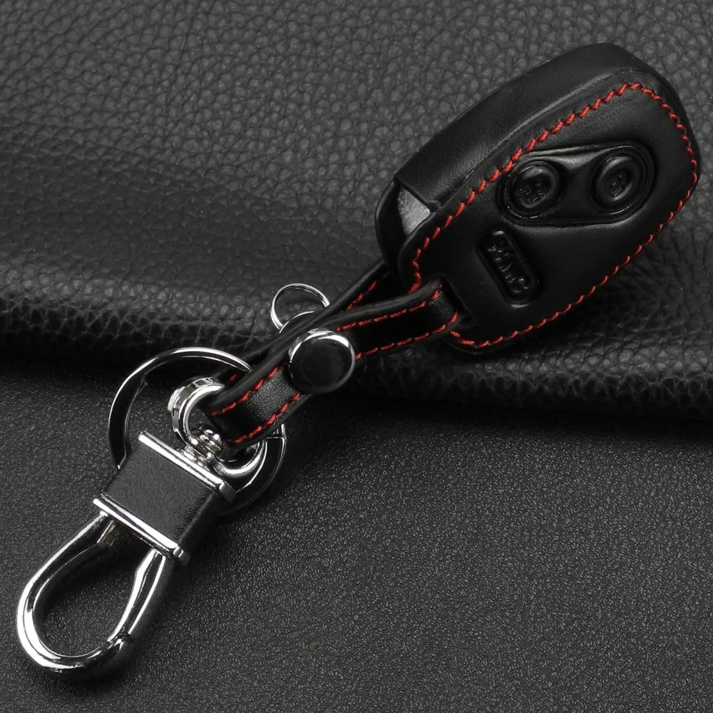 Хорошее качество удаленный 3 пуговицы ключи чехол кожаный для Honda CRV Accord City Civic Odyssey