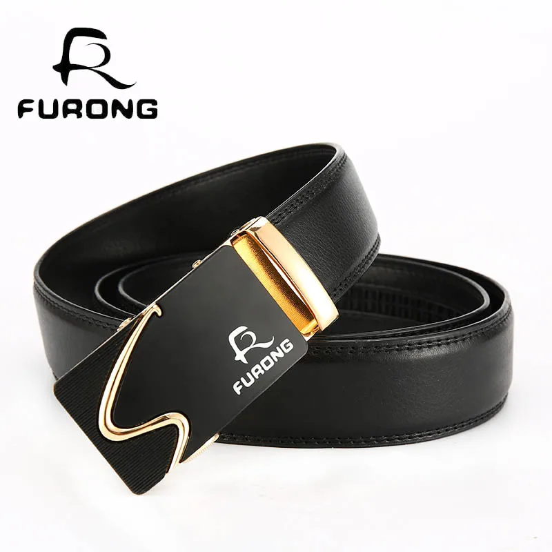 New Design Business Man Belts Luxury Genuine Leather Strap Metal Automatic Buckle Moderen Luxury Leather Belts For Suits