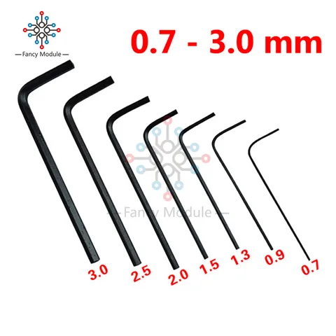 7pcs 0,7 mm-3mm mini hexágono hexágo