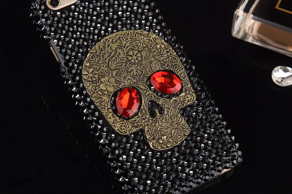 LYBALL Хрустальный Череп Скелет бусина кость чехол для телефона iPhone 11 Pro Max жесткая