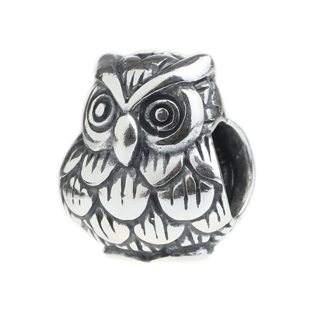 Подлинное 925 пробы серебряный шарм мудрый Хут футболки для девочек хут с рисунком