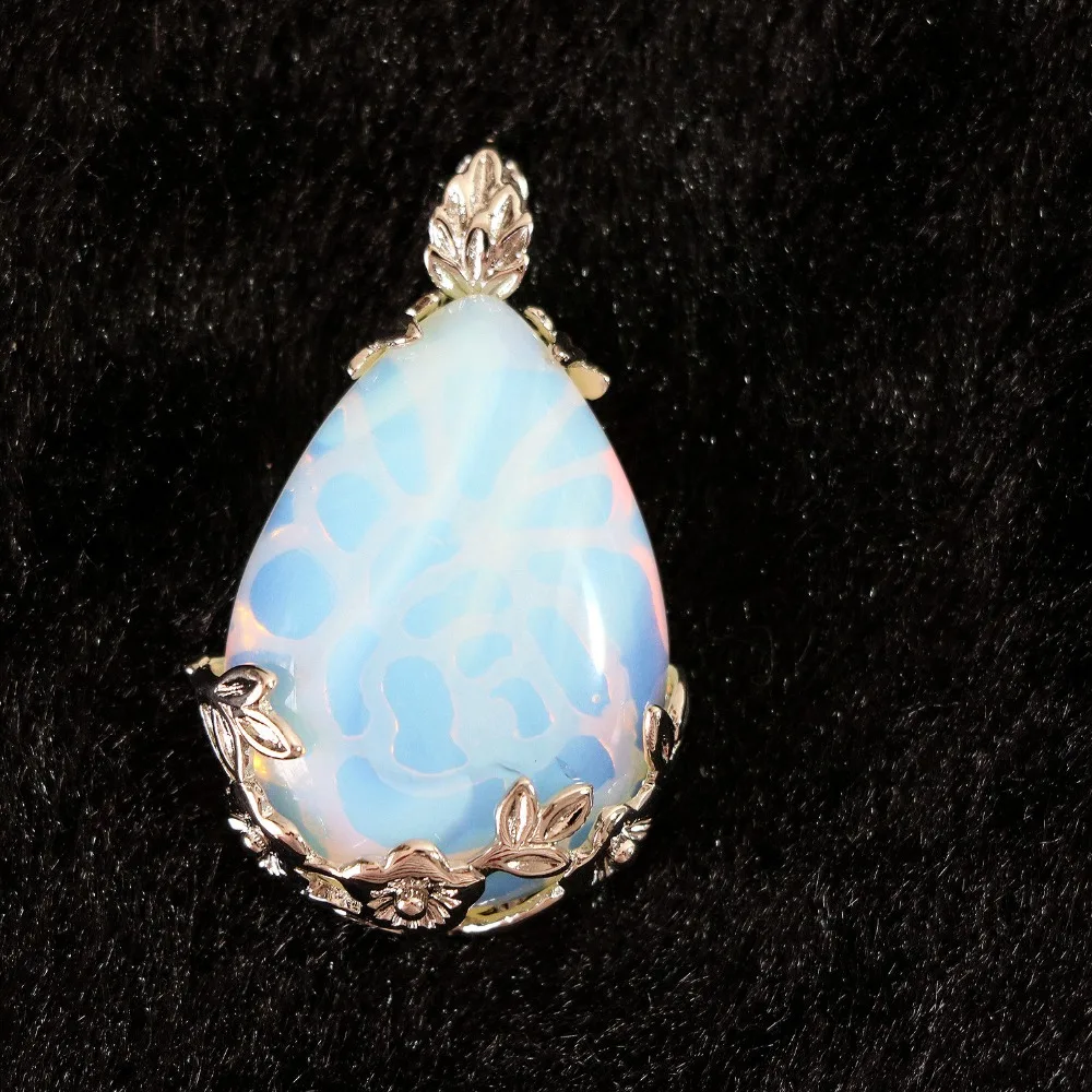 

Teardrop Opal 27x30 мм Jewelry колье подвески B865