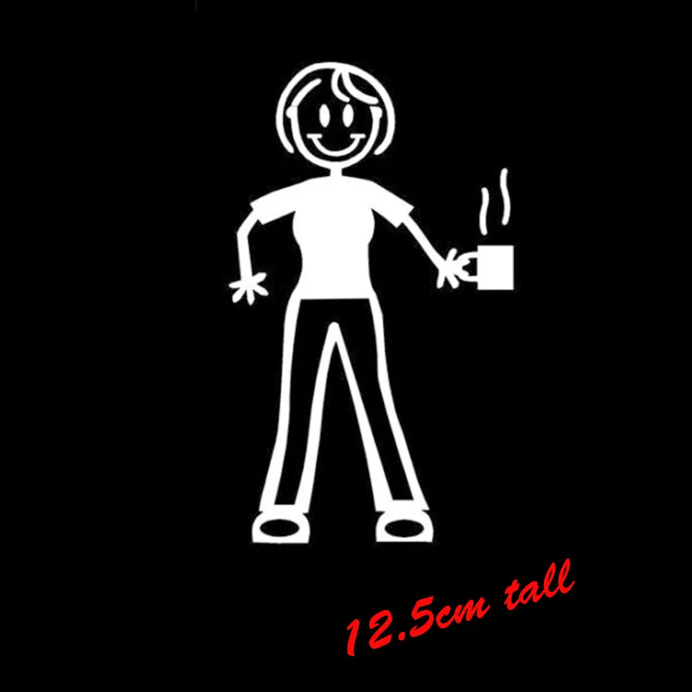 MY STICK FIGURE семейные наклейки на окна автомобиля для взрослых женщин винные