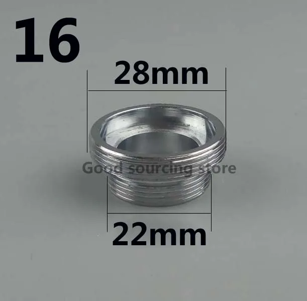 16 18 20 22 24 мм G3/4 G1/2 кухонный очиститель воды кран аэратор адаптер, очиститель воды аксессуары - Цвет: Male 28- Male 22