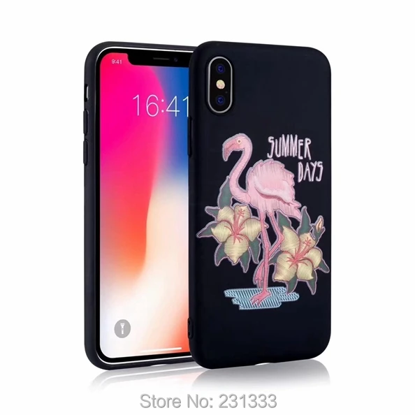 C-ku рельефный матовый мягкий чехол из ТПУ с цветочным рисунком для Iphone X 8 7 PLUS I7 6 6S SE