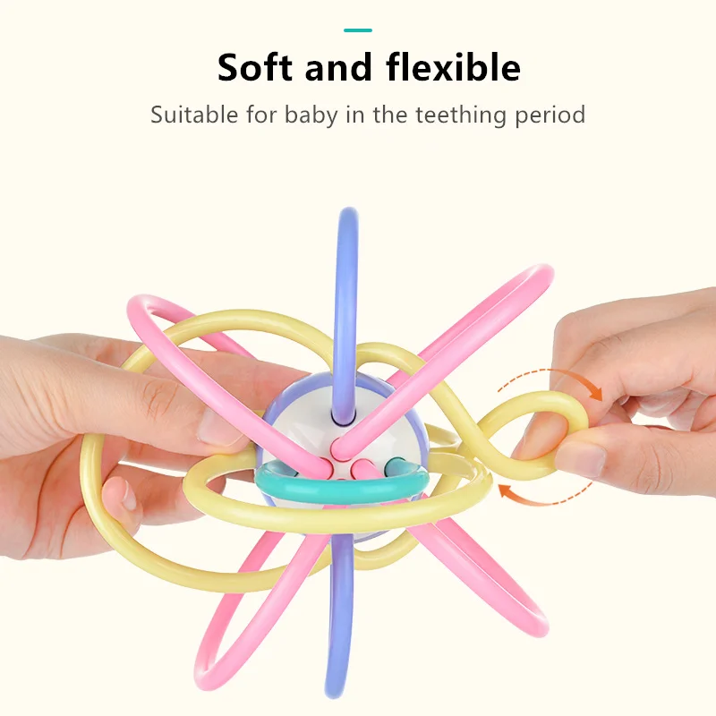 0-12 Months Baby Teethers Toy bebes Ball Rattles Develop Intelligence kids Toys Plastic Hand Bell Rattle | Мать и ребенок