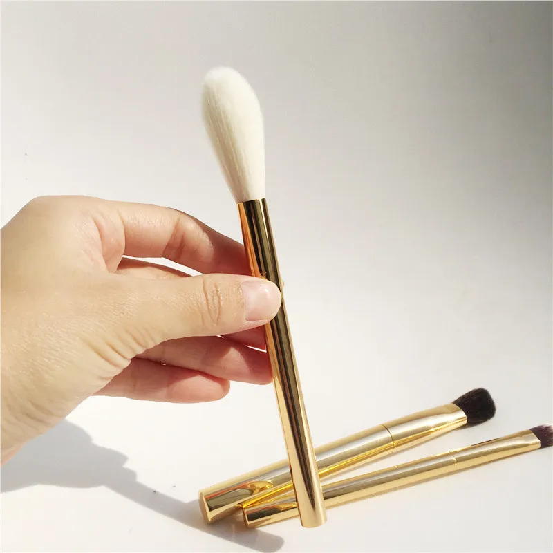 Набор кистей для макияжа (основание аэрографа консилер тени век лицо) с золотыми