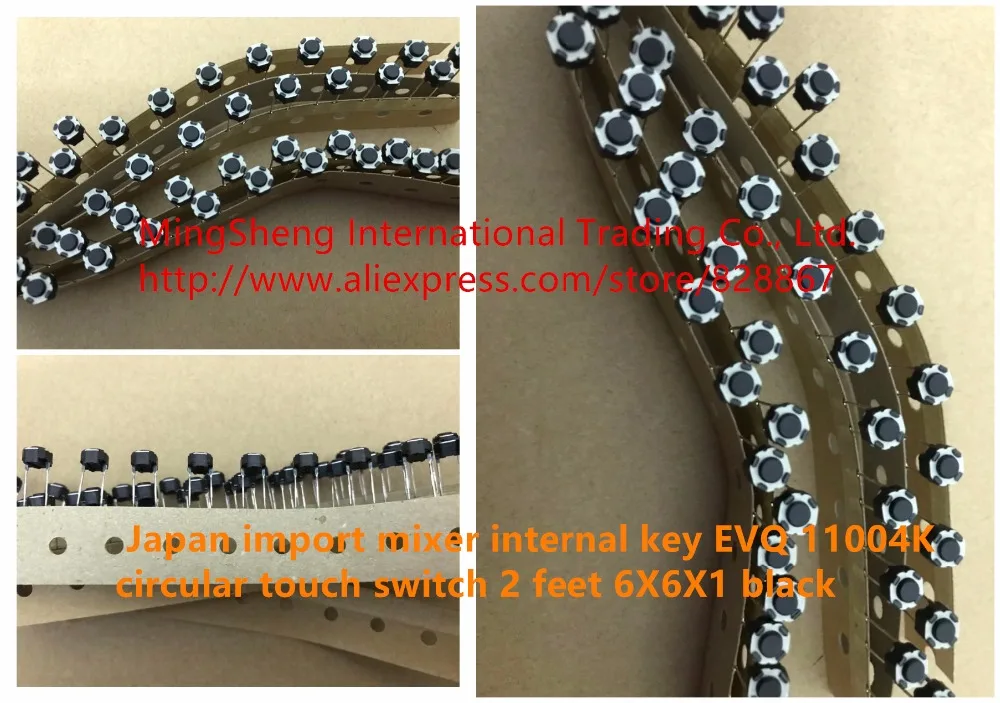 Оригинальный новый 100% миксер внутренний ключ EVQ 11004K круговой сенсорный выключатель 2 фута 6X6X1 черный Оригинальный новый 100% миксер внутренний ключ EVQ 11004K круговой сенсорный выключатель 2 фута 6X6X1 черный