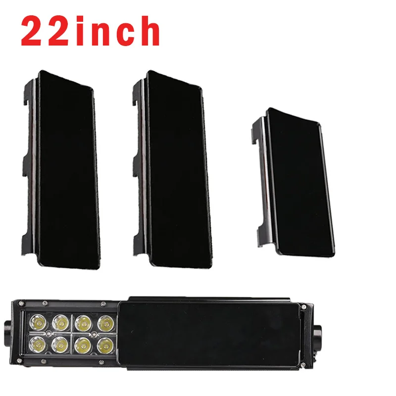 Set 22inch Black 6 дюймов 8 дюймов черный светодиодный светильник, панель покрывает прямой изогнутый светодиодный светильник, комплект для 4x4 4WD SUV ATV UTV внедорожных автомобилей JEEP Trucks - Цвет: Set 22inch Black