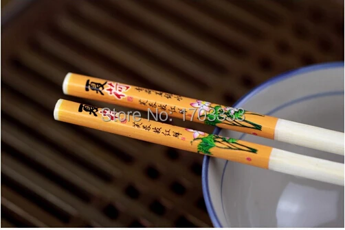 Бамбуковые Свадебные сувениры для палочек с шелковым мешочком по