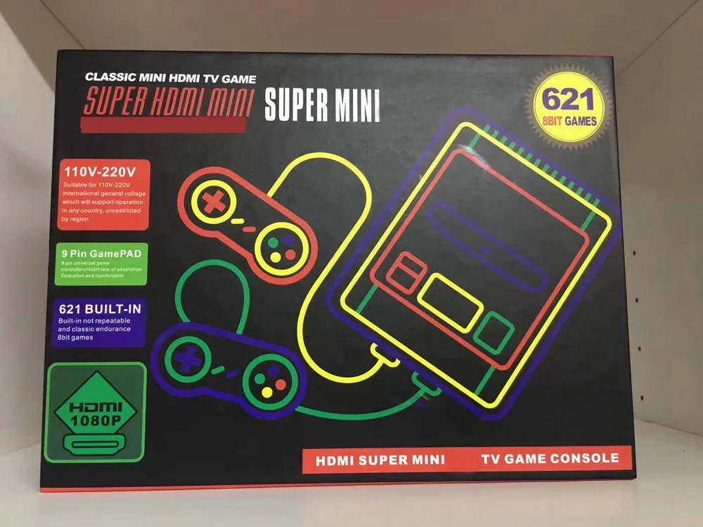 Супер мини HDMI семейный ТВ 8 бит SNES Видео игровая консоль Ретро Классический HD