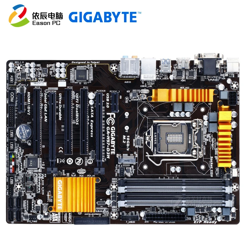 GIGABYTE GA-H97-D3H рабочего Материнская плата LGA1150 i3 i5 i7 DDR3 USB3.0 32G блок питания ATX