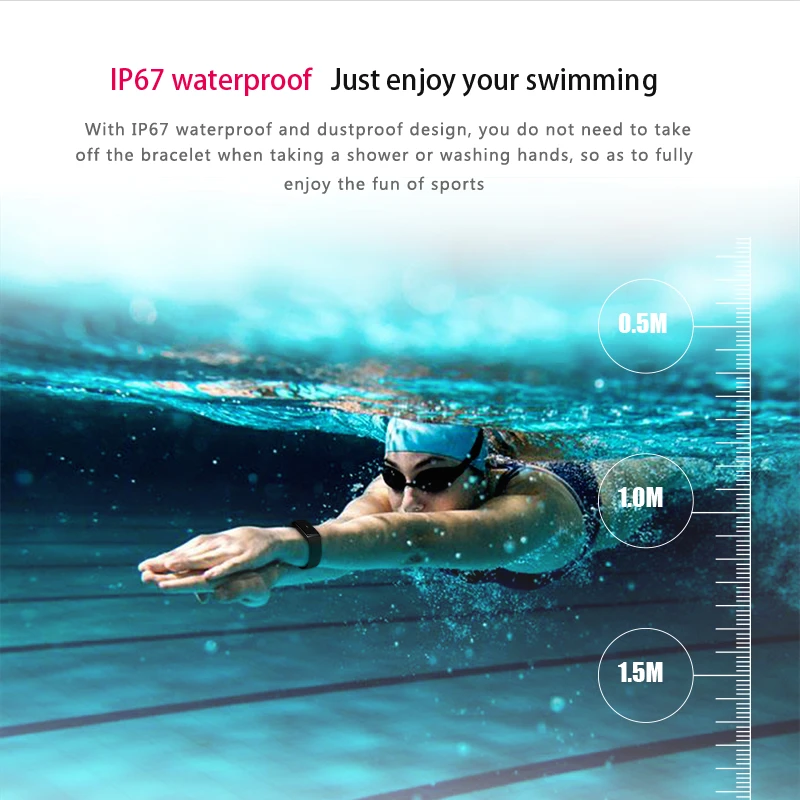 C7S монитор сердечного ритма шагомер фитнес трекер Smart Bluetooth Водонепроницаемый